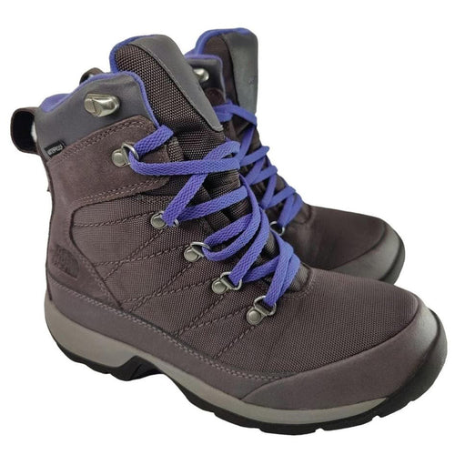 Botas The North Face Chilkat Nylon Boot talla 8.5 US 6.5 MX NUEVAS Gris-Purpura Waterproof para Dama