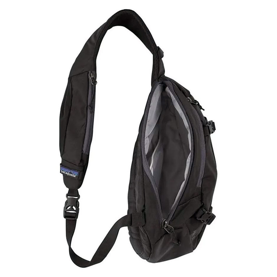 Mochila Riñonera Patagonia Atom Sling 8 Lt Color Negro Backpack tipo bandolera Crossbody