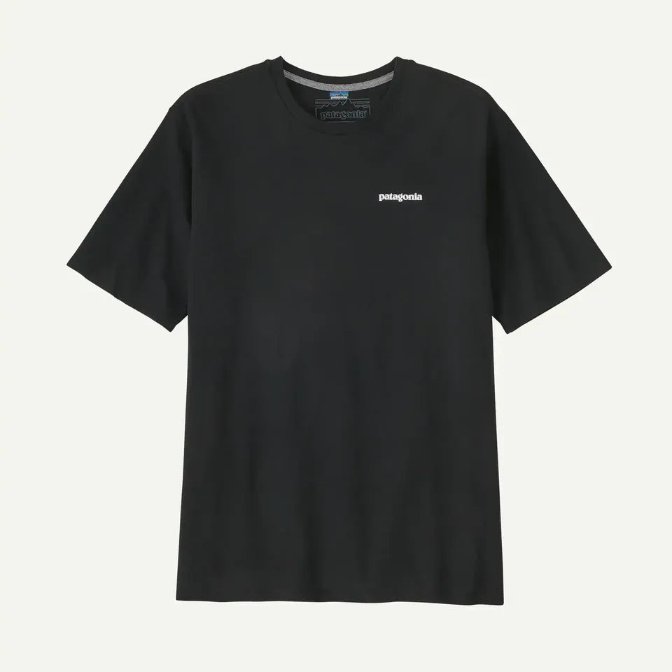 Playera Patagonia Manga Corta Organic P-6 Logo Responsibili-Tee Color: Negro Talla: LARGE Fit