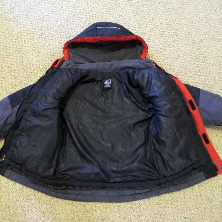 Chamarra Zeroxposur Dama Talla Medium o Junior Large Gris-naranja
