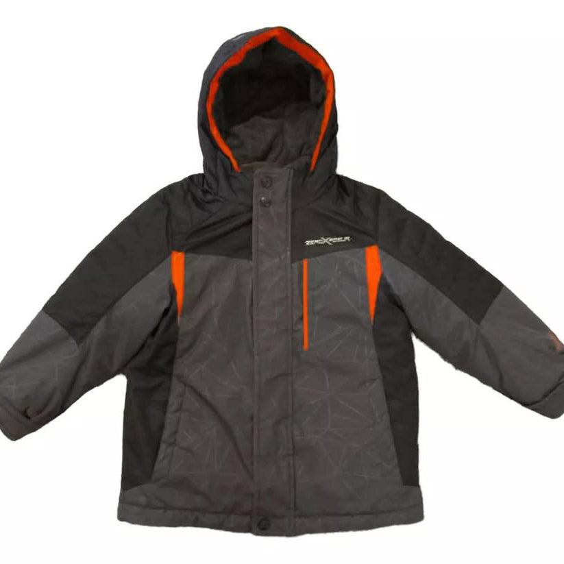 Chamarra Zeroxposur Dama Talla Medium o Junior Large Gris-naranja