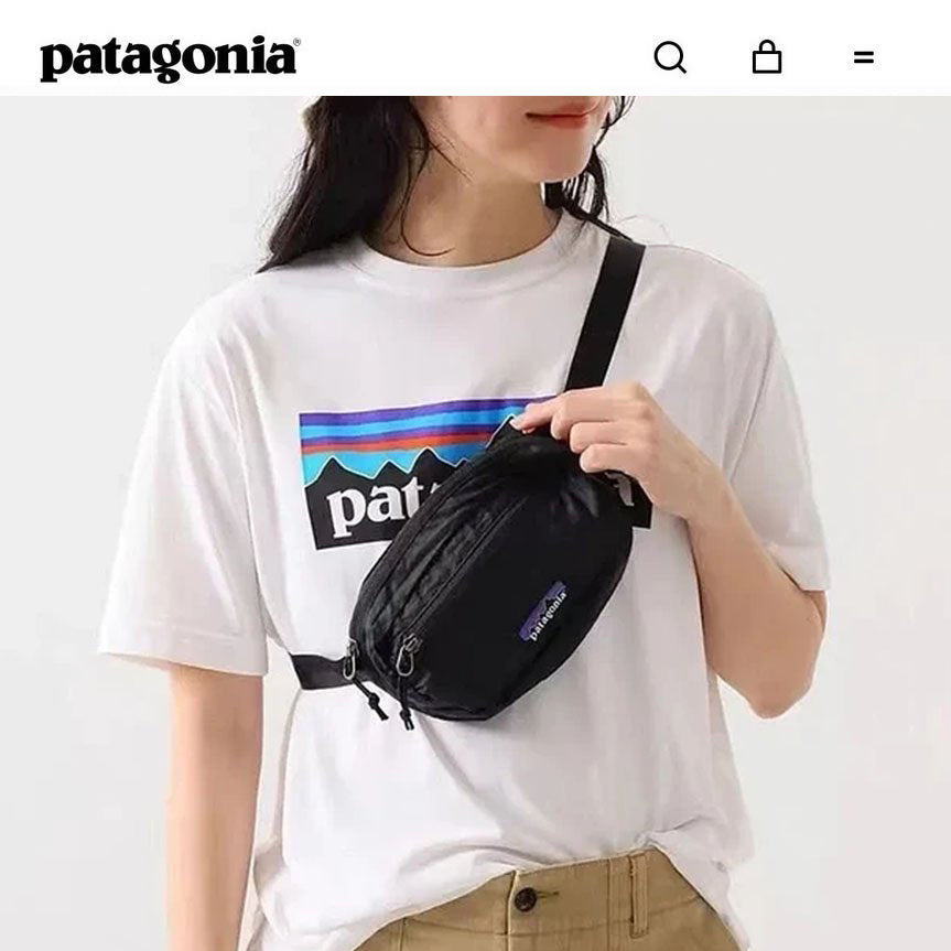 Bolso Patagonia Unisex Terravia Mini Hip Para cadera o torso 2L en Negro y Gris