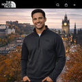 Sudadera The North Face Hombre Tech Glacier 1/4 Zip Negra Satin Talla LARGE forro interno polar ligera