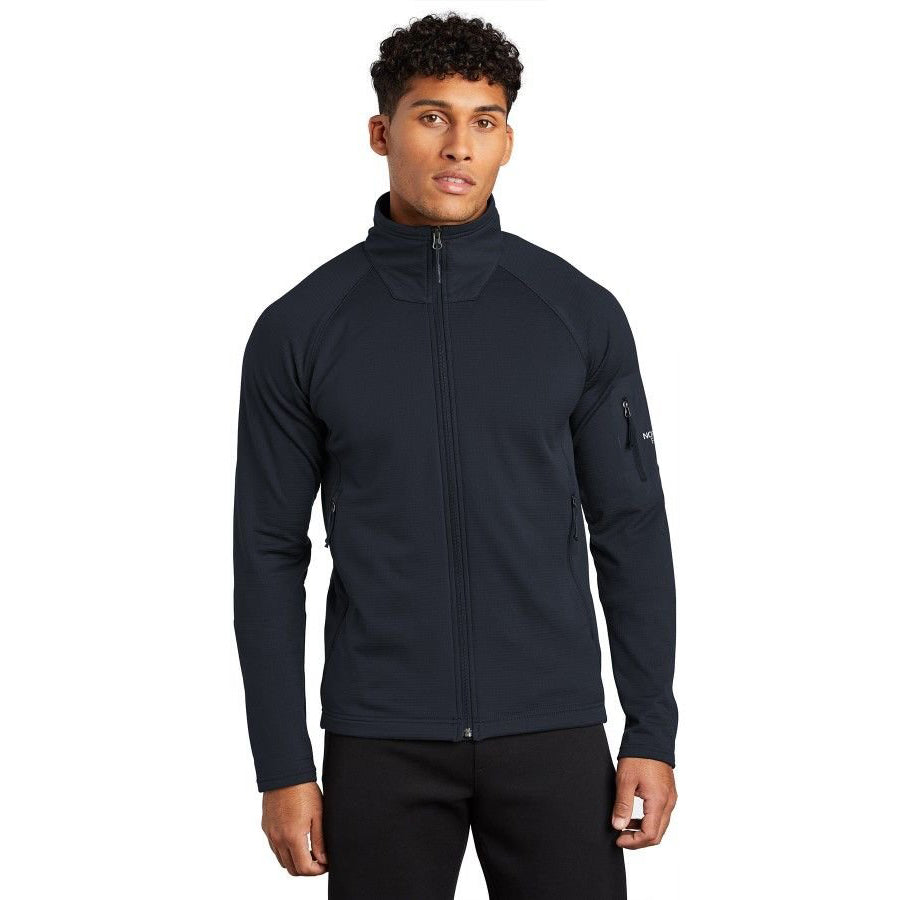 Chamarra ligera tipo sweater The North Face Mountain Peaks Full Zip Fleece Jacket Blue Night LARGE