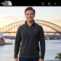 Sudadera The North Face Fleece Jumper Hombre Talla: Medium GRIS OSCURO 1/4 Half Zip Pullover Polar