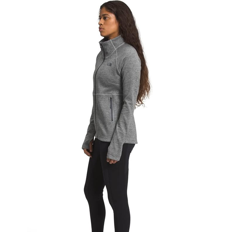 Sudadera The North Face Canyonlands para mujer de forro polar Total Zip gris medio ceniza MEDIANA